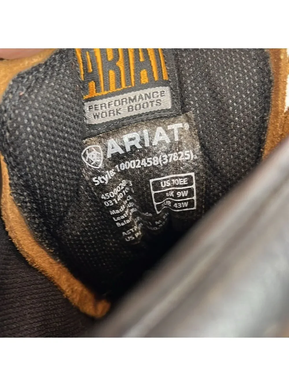 Ariat Workhog 8” Waterproof Leather Work Boots Size 10EE